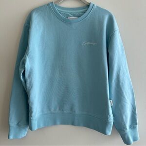 saturdays nyc long sleeve blue sweatshirt size